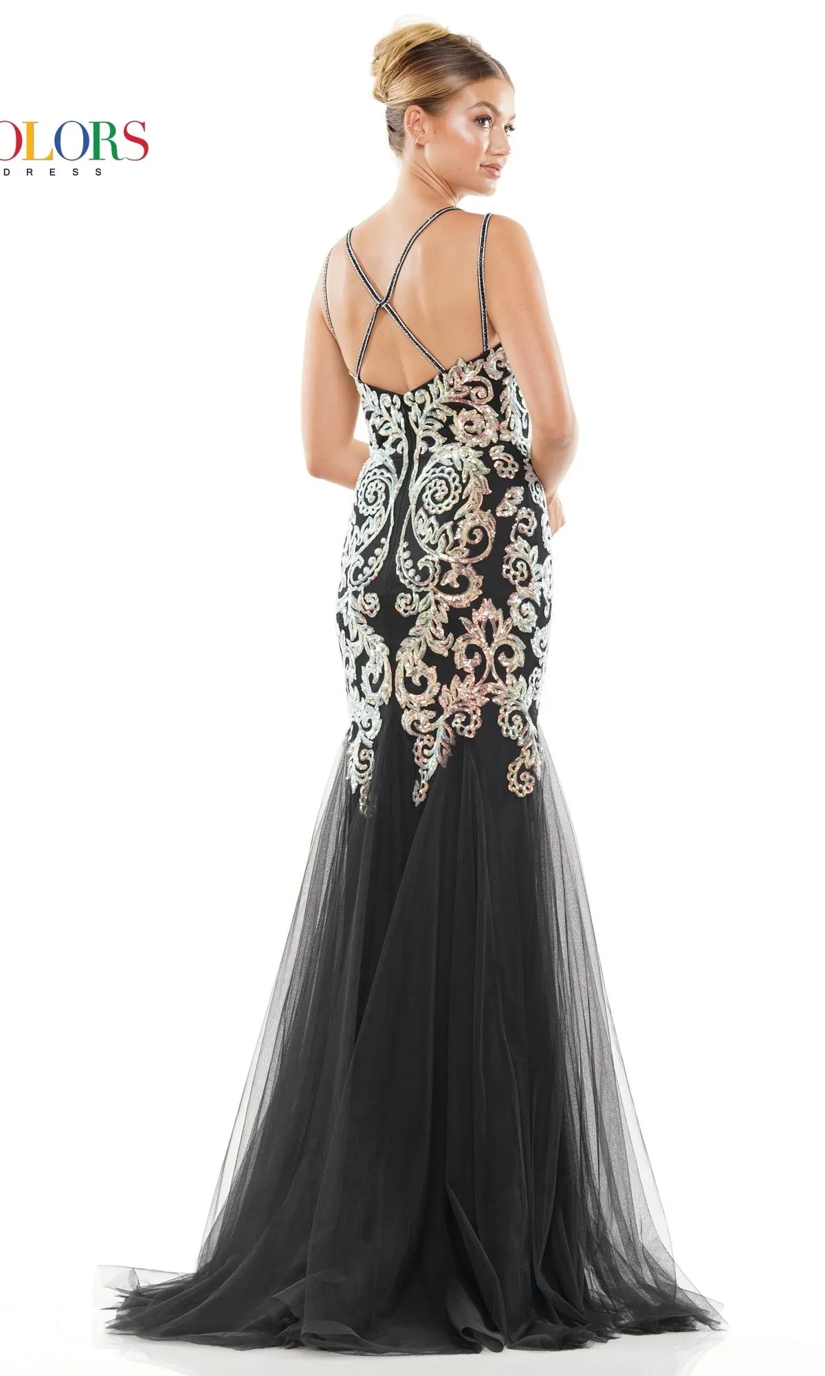 Sequin-Embroidered Long Mermaid Prom Dress 3208 sold by PromGirl product image thumbnail 2