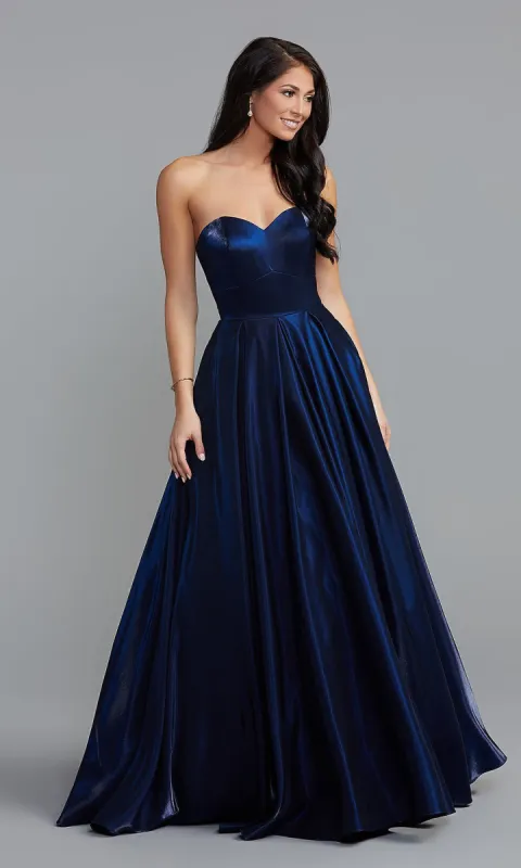 PromGirl Ball-Gown-Style Strapless Long Prom Dress sold by PromGirl