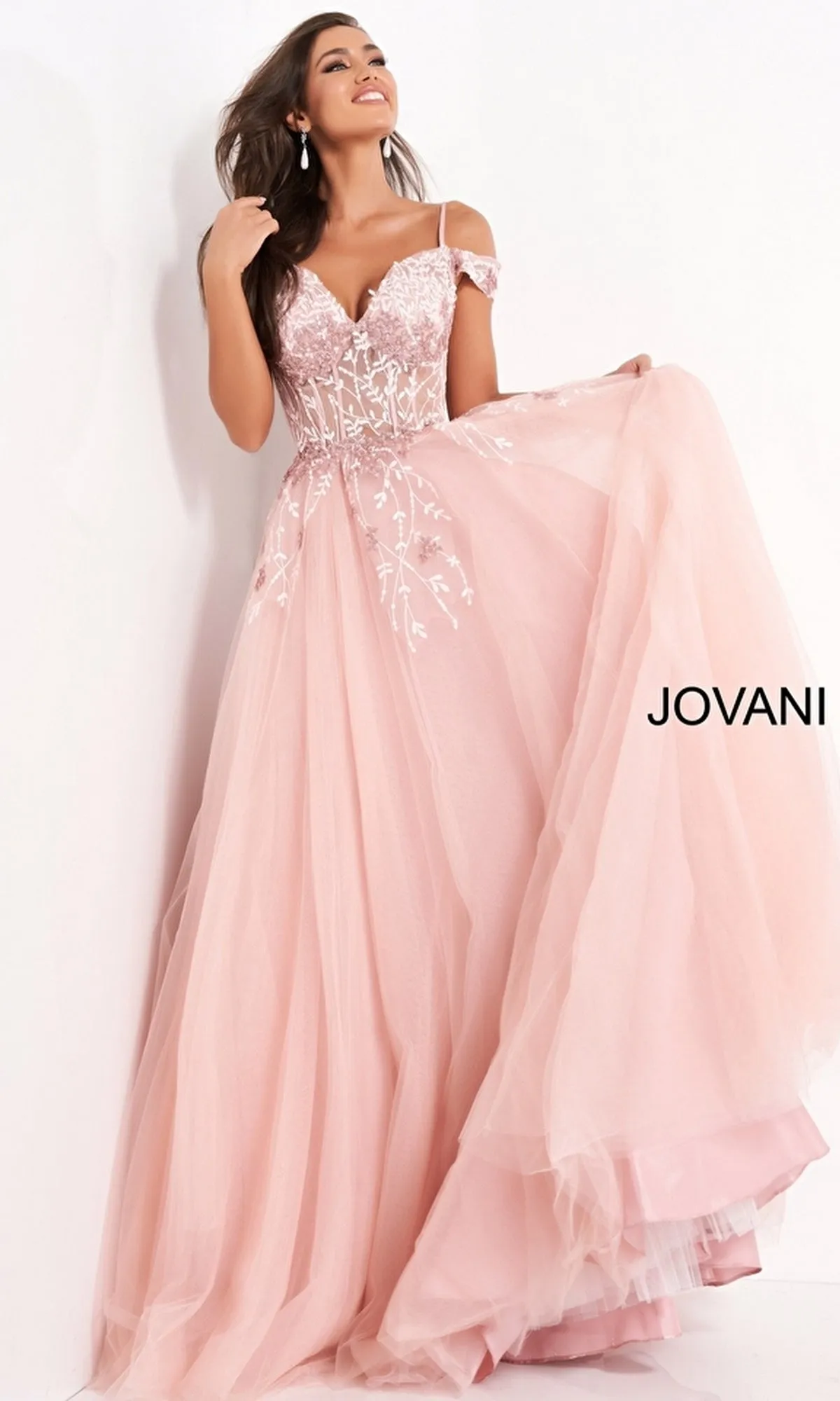 Embroidered Sheer-Corset Prom Ball Gown 02022 sold by PromGirl