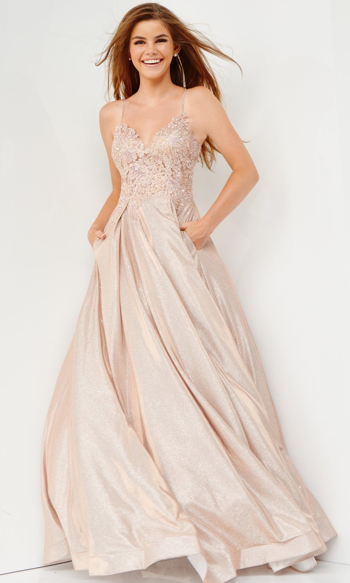 Corset-Bodice JVN by Jovani Prom Ball Gown 2206 sold by PromGirl product image thumbnail 3