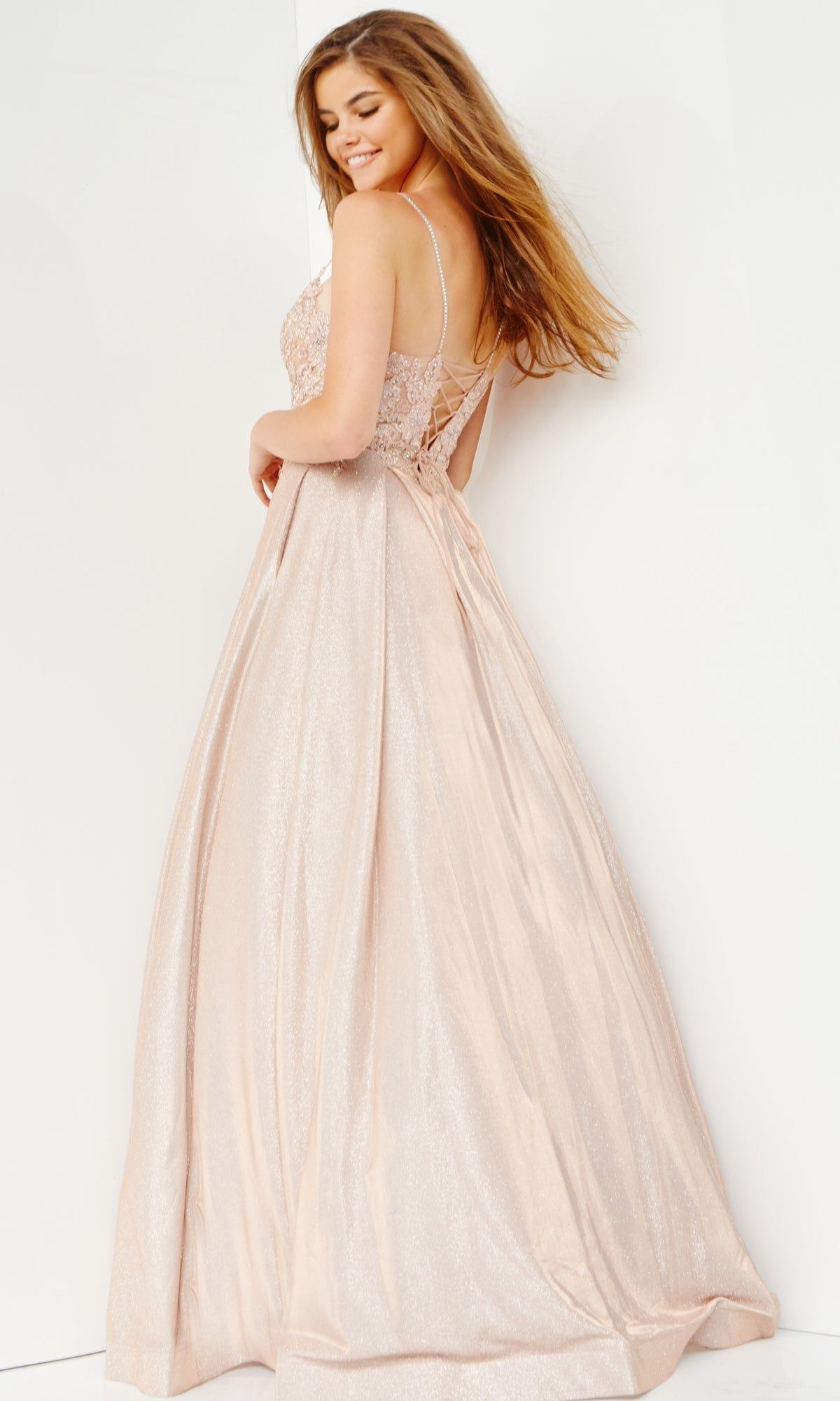 Corset-Bodice JVN by Jovani Prom Ball Gown 2206 sold by PromGirl product image thumbnail 5