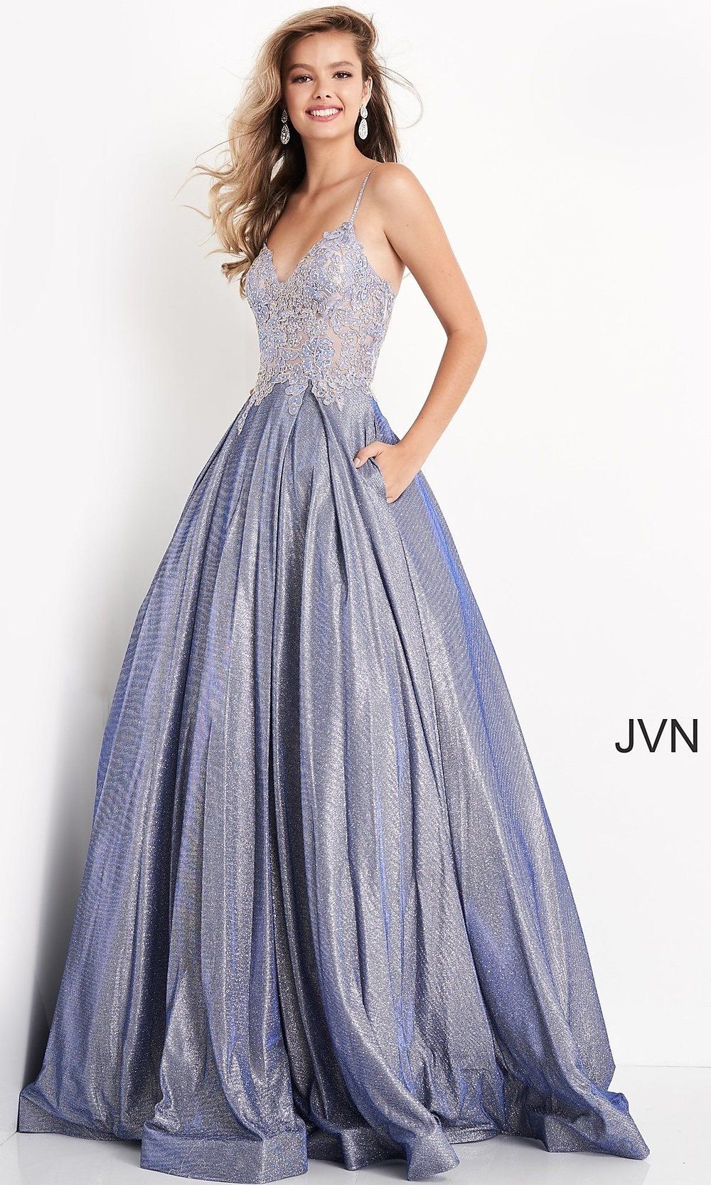 Corset-Bodice JVN by Jovani Prom Ball Gown 2206 sold by PromGirl product image thumbnail 4