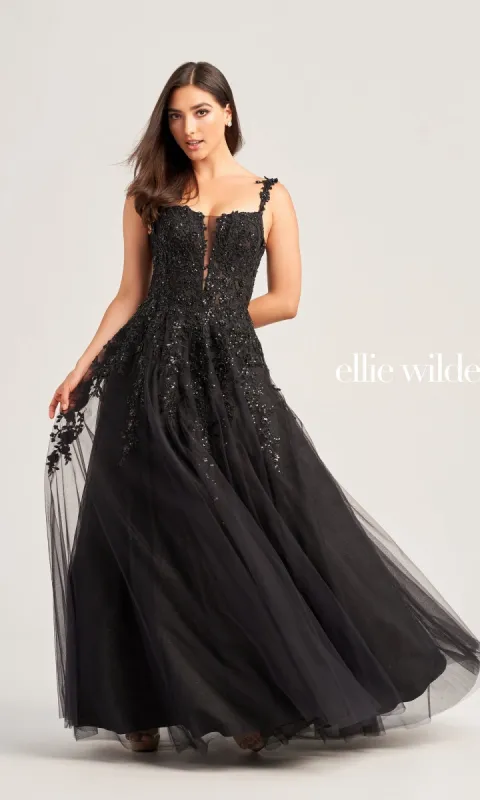 Ellie Wilde Long Tulle Prom Ball Gown EW35068 made by PromGirl