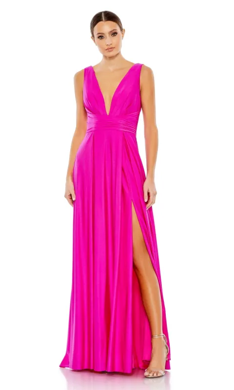 V-Neck Long A-Line Prom Dress: Mac Duggal 26578 sold by PromGirl