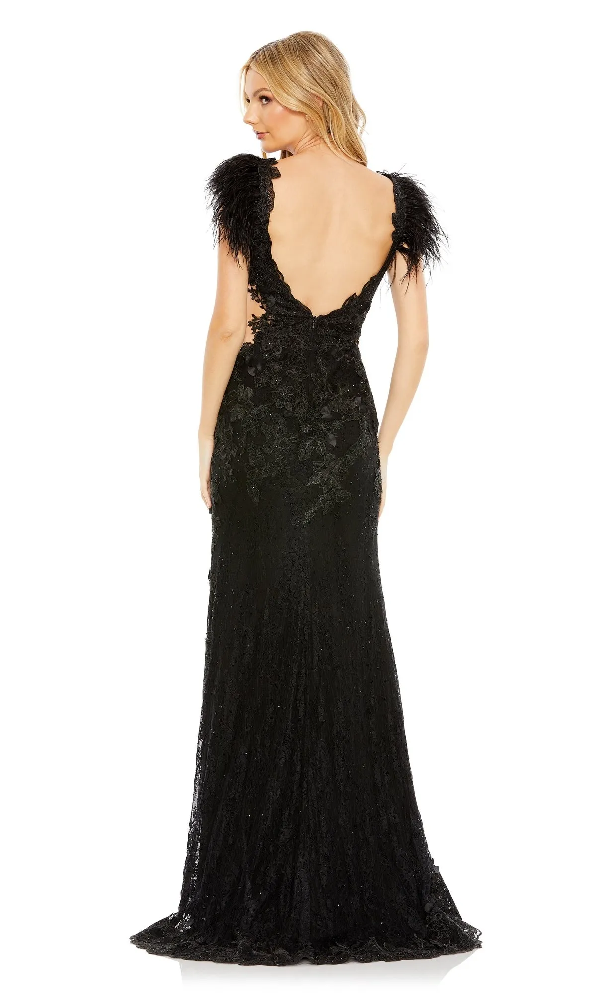 Black Embroidered Formal Gown: Mac Duggal 67782 sold by PromGirl product image thumbnail 2