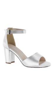 White Amaya Block-Heel Prom Shoes: Dyeables 4496 sold by PromGirl