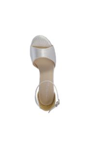 White Amaya Block-Heel Prom Shoes: Dyeables 4496 sold by PromGirl