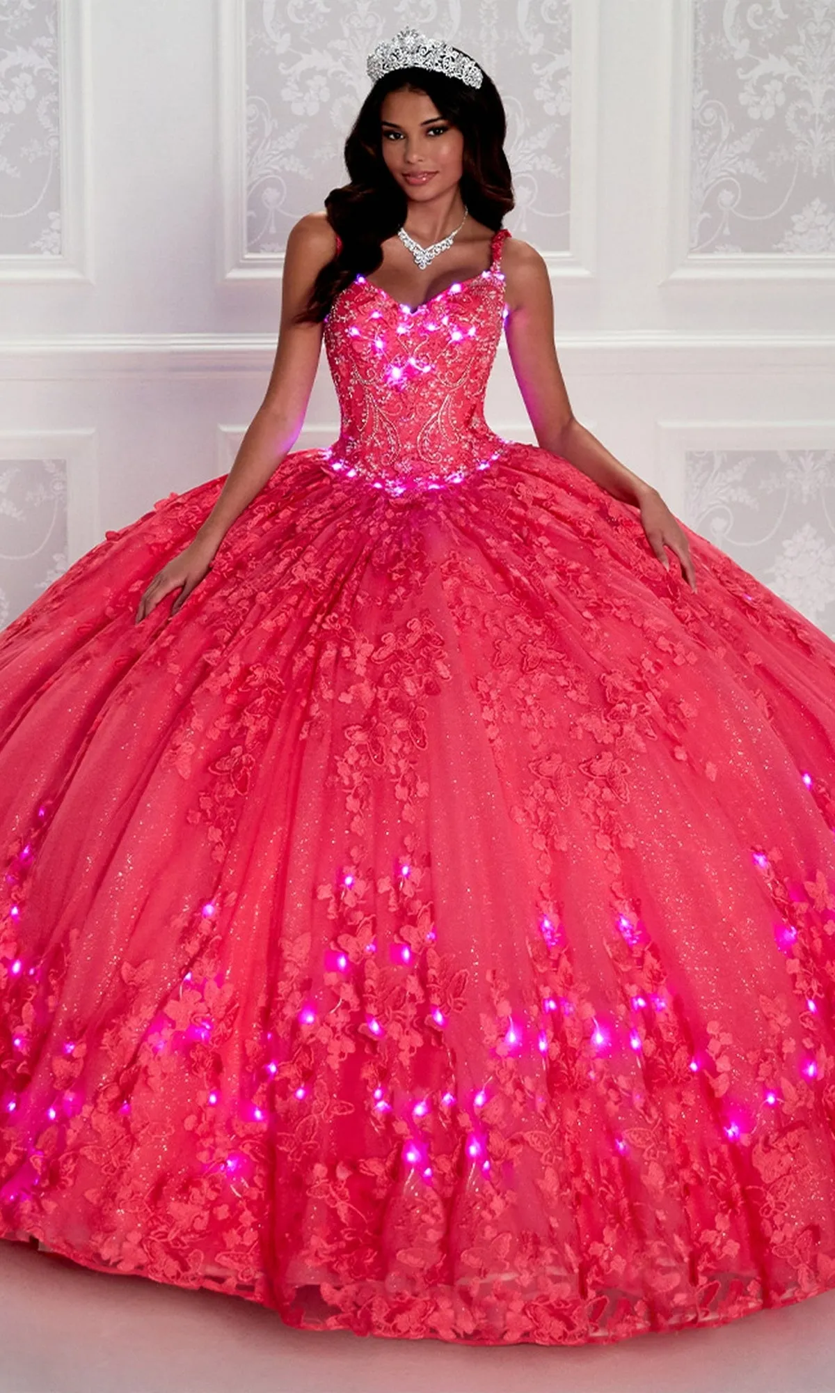 Glow-in-the-Dark Princesa Quinceañera Dress PR12261 sold by PromGirl product image thumbnail 3