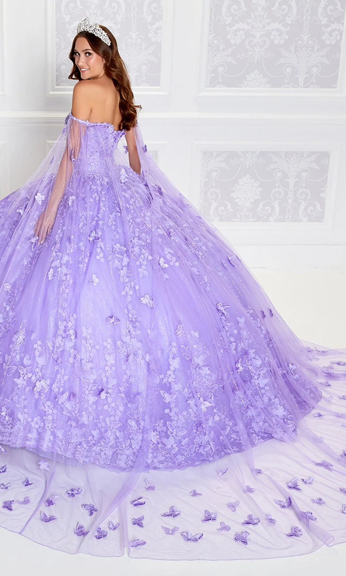 Glow-in-the-Dark Princesa Quinceañera Dress PR12261 sold by PromGirl product image thumbnail 2