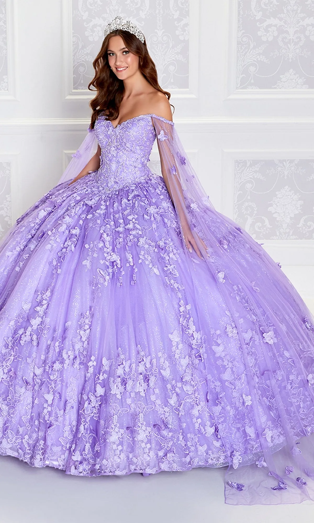 Glow-in-the-Dark Princesa Quinceañera Dress PR12261 sold by PromGirl product image thumbnail 4