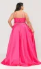 Plus-Size Long Prom Dress with Pockets W1106 sold by PromGirl