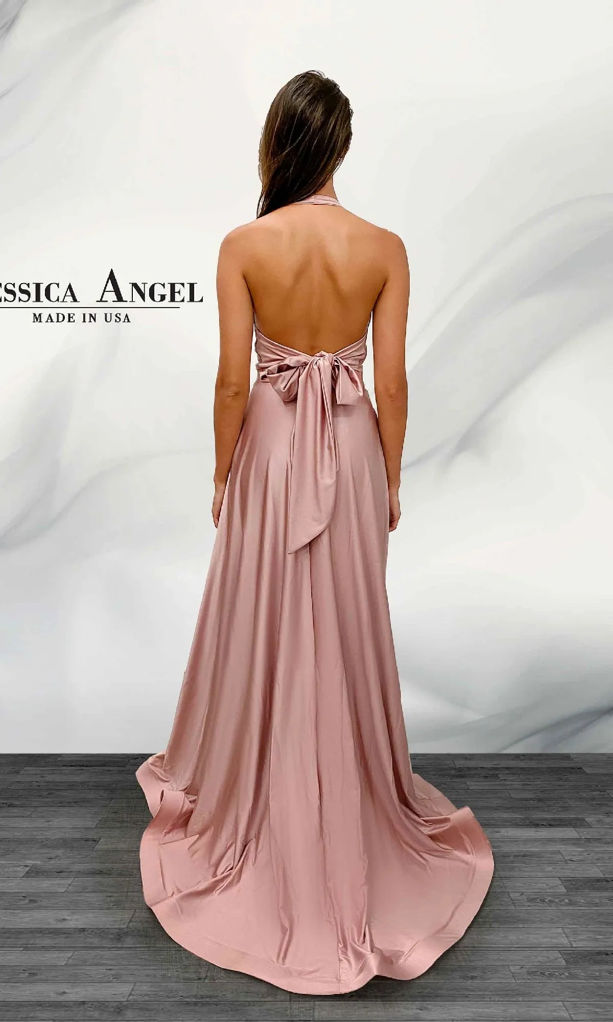 Tie-Back Long Halter Prom Dress: Jessica Angel 379 sold by PromGirl product image thumbnail 2