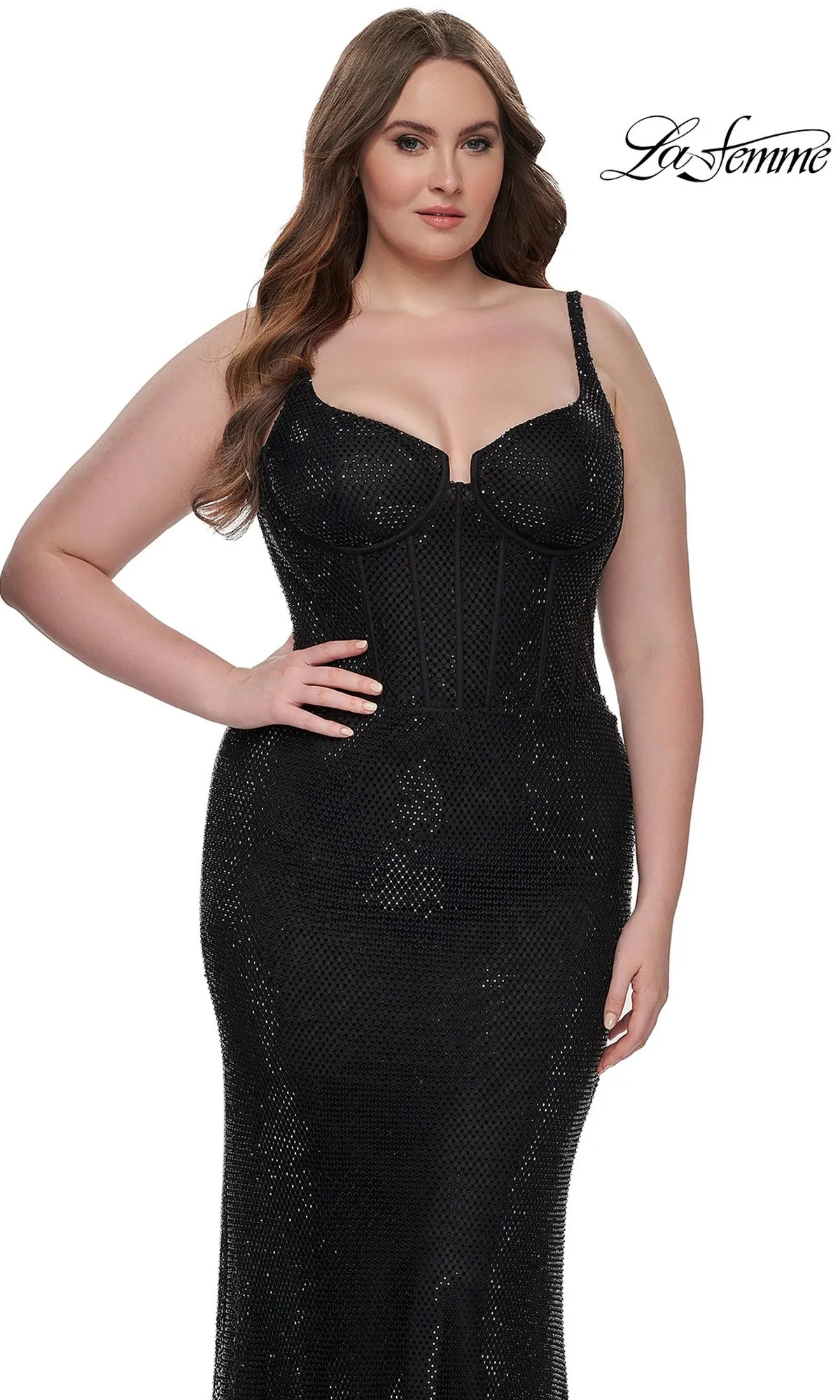 La Femme Plus-Size Long Sequin Prom Dress 32189 sold by PromGirl product image thumbnail 4