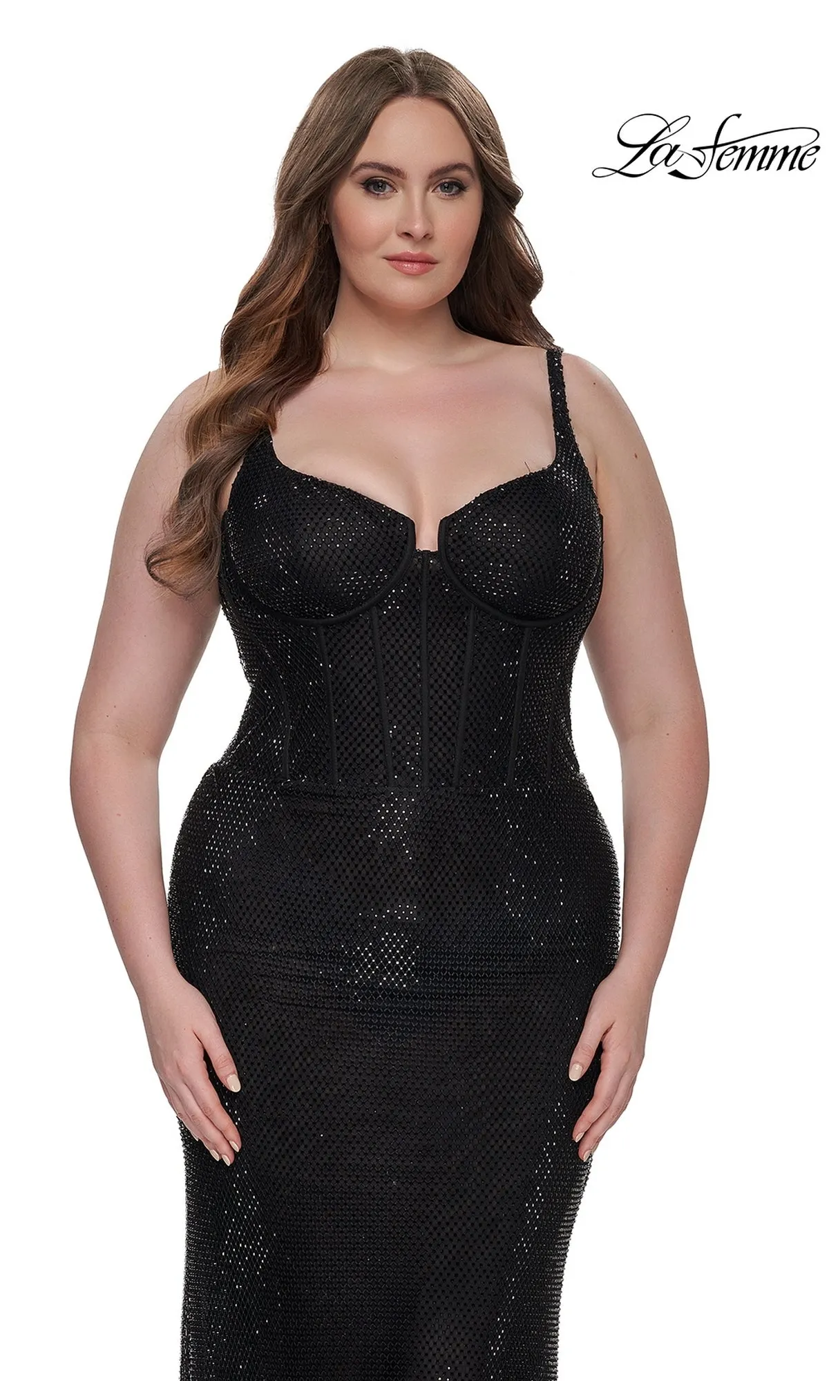 La Femme Plus-Size Long Sequin Prom Dress 32189 sold by PromGirl product image thumbnail 3