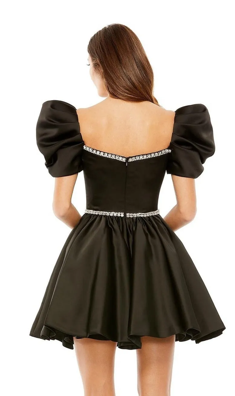 Puff-Sleeve Short Party Dress 20688 by Mac Duggal sold by PromGirl product image thumbnail 2