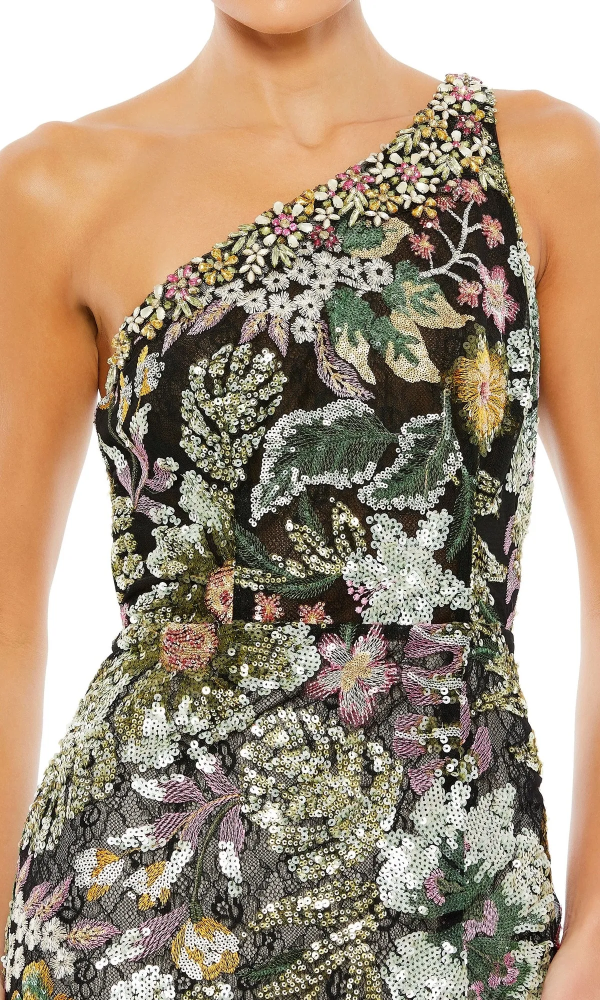 One-Shoulder Sequin Formal Dress: Mac Duggal 49574 sold by PromGirl product image thumbnail 3