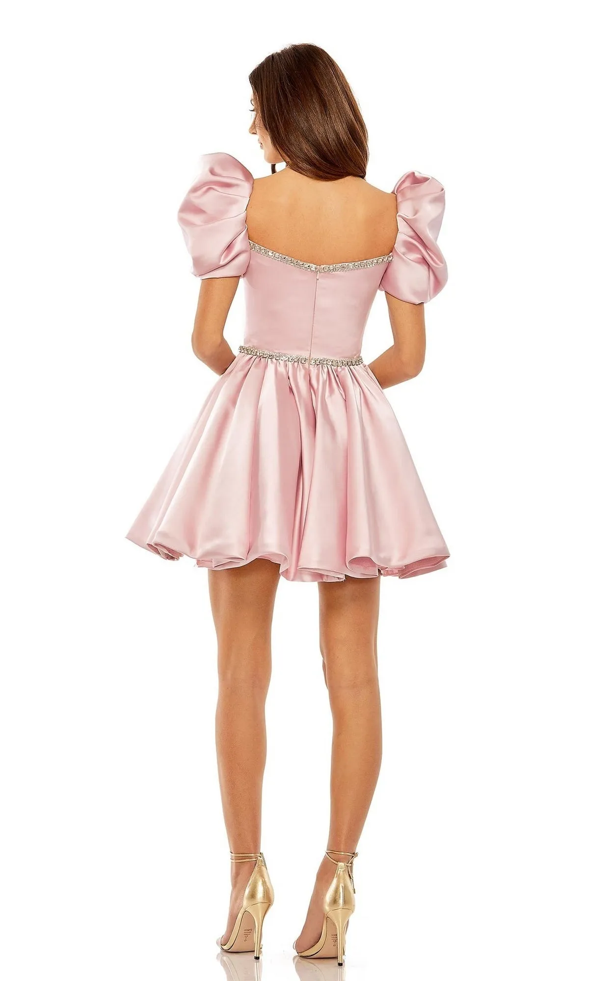 Puff-Sleeve Short Party Dress 20688 by Mac Duggal sold by PromGirl product image thumbnail 4