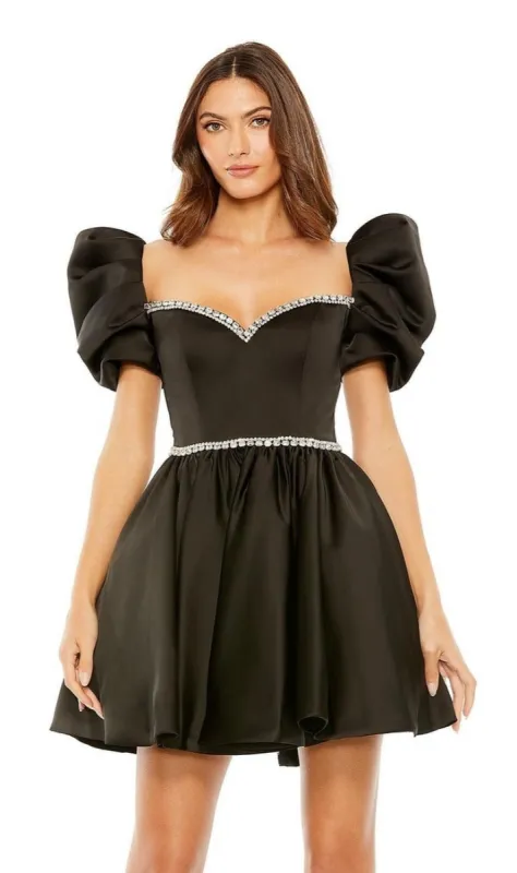 Puff-Sleeve Short Party Dress 20688 by Mac Duggal sold by PromGirl