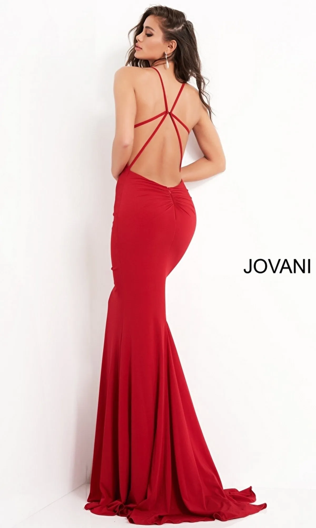 Jovani Strappy-Back Long Jersey Prom Dress 00512 sold by PromGirl product image thumbnail 2