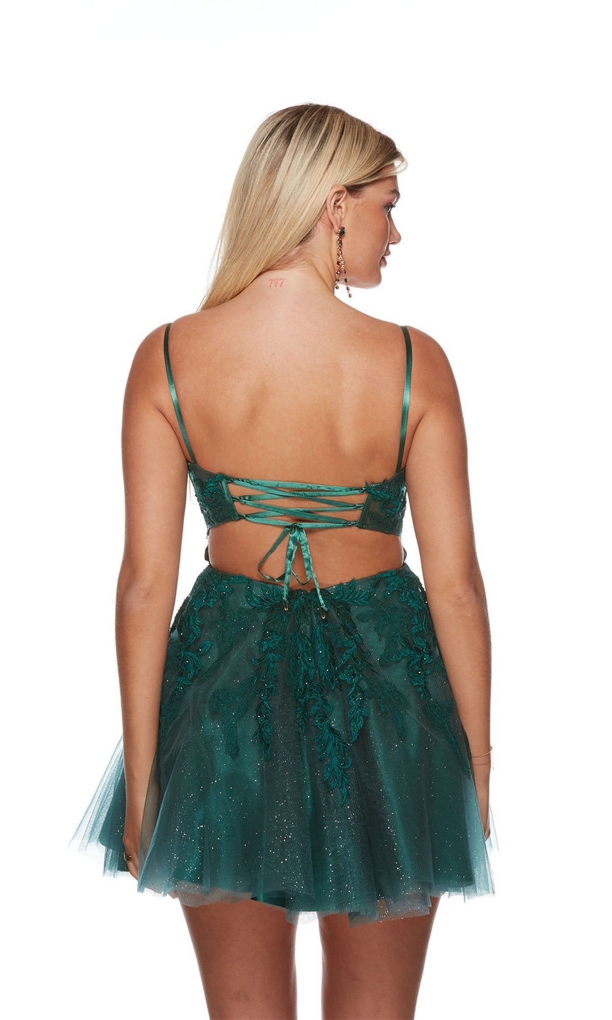 Dark Green Short Babydoll Homecoming Dress 3140 sold by PromGirl product image thumbnail 2