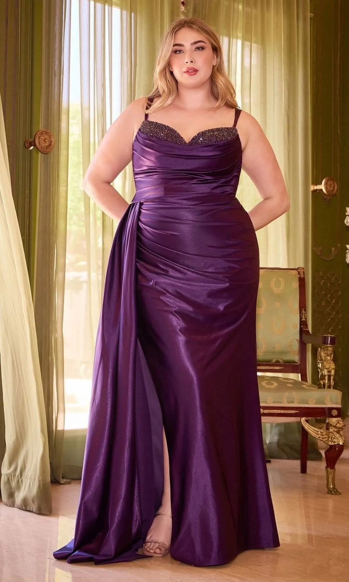 Plus-Size Long Sweetheart Prom Dress CD349C sold by PromGirl product image thumbnail 4