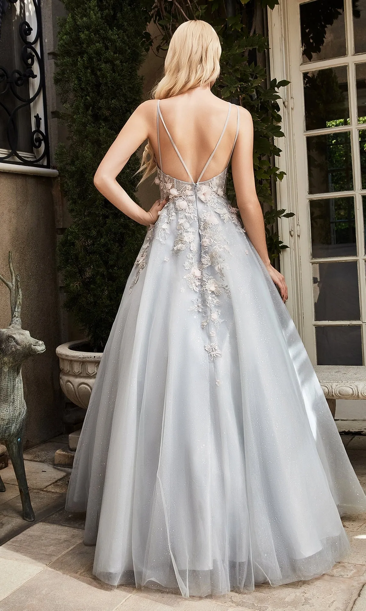 Embroidered-Corset Long Green Prom Ball Gown A1040 sold by PromGirl product image thumbnail 5