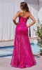 Sheer-Waist Long Glitter-Print Prom Dress C155 sold by PromGirl