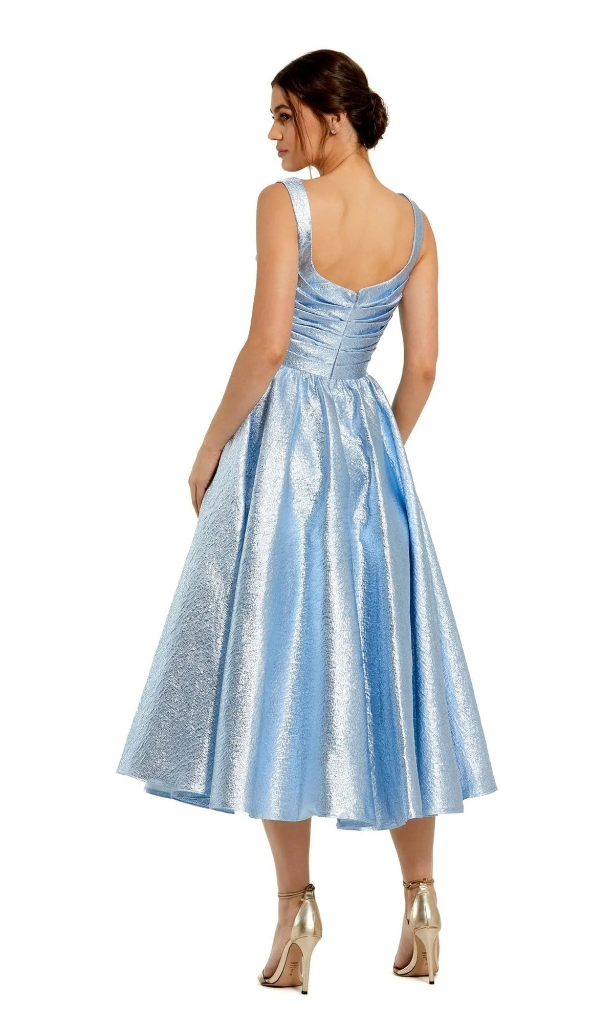 Tea-Length Wedding-Guest Dress: Mac Duggal 68350 sold by PromGirl product image thumbnail 2