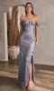 Off-the-Shoulder Long Sequin Prom Dress CD0193 sold by PromGirl