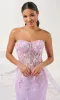 Tiffany Strapless Sheer Corset Prom Dress 16107 sold by PromGirl