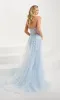 Tiffany Strapless Sheer Corset Prom Dress 16107 sold by PromGirl