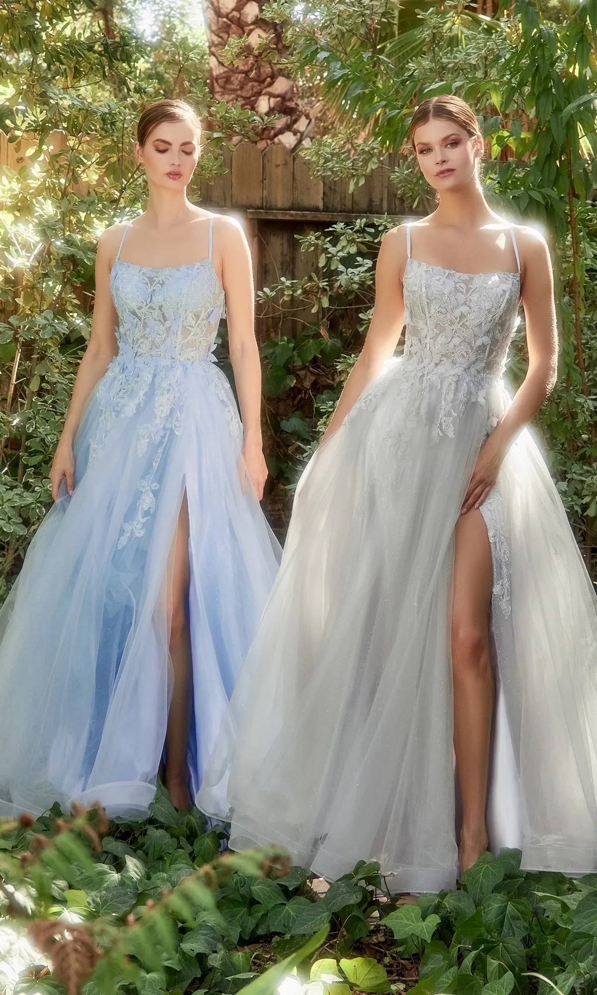 Butterfly Sheer-Bodice Prom Ball Gown A1141 sold by PromGirl