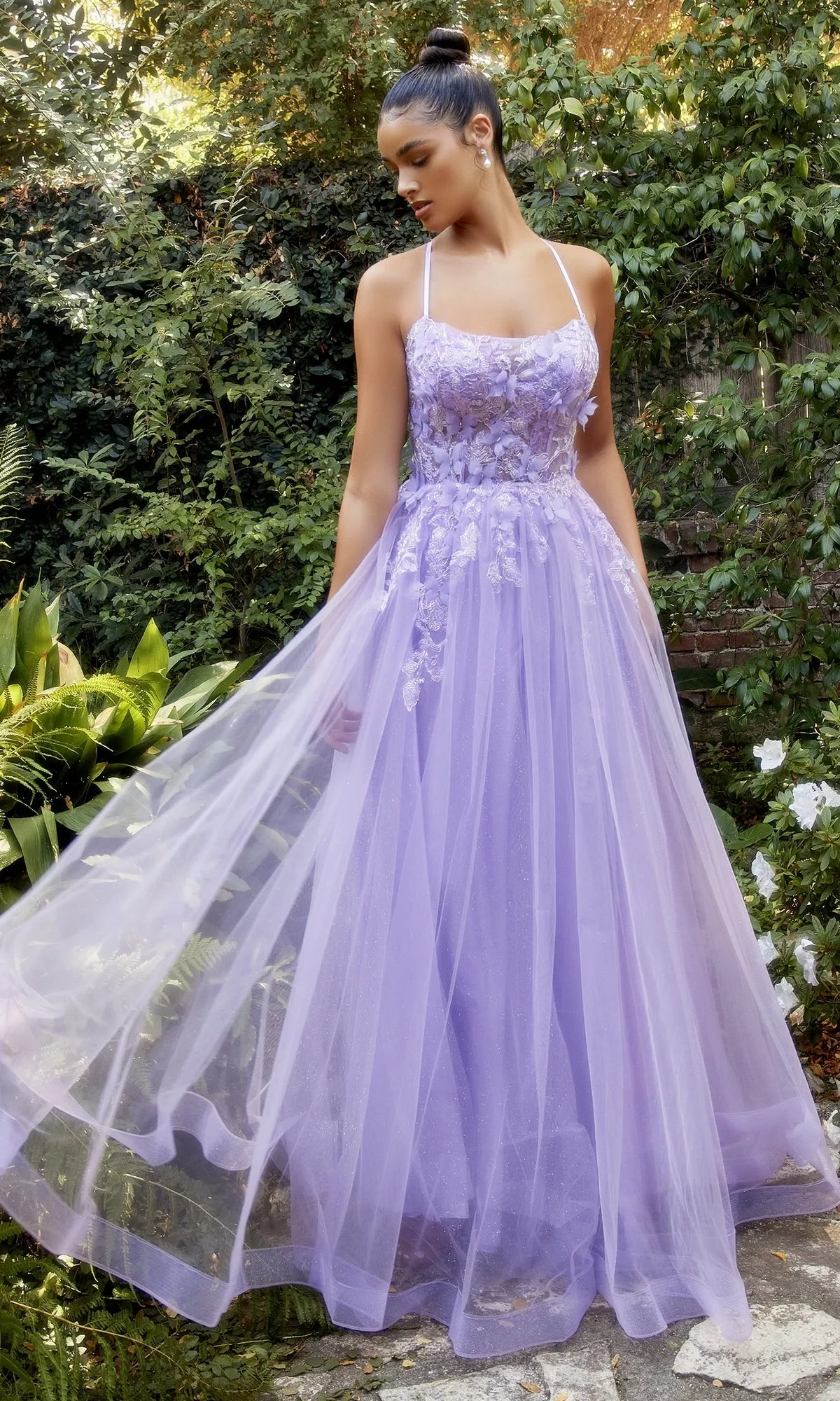 Butterfly Sheer-Bodice Prom Ball Gown A1141 sold by PromGirl product image thumbnail 4