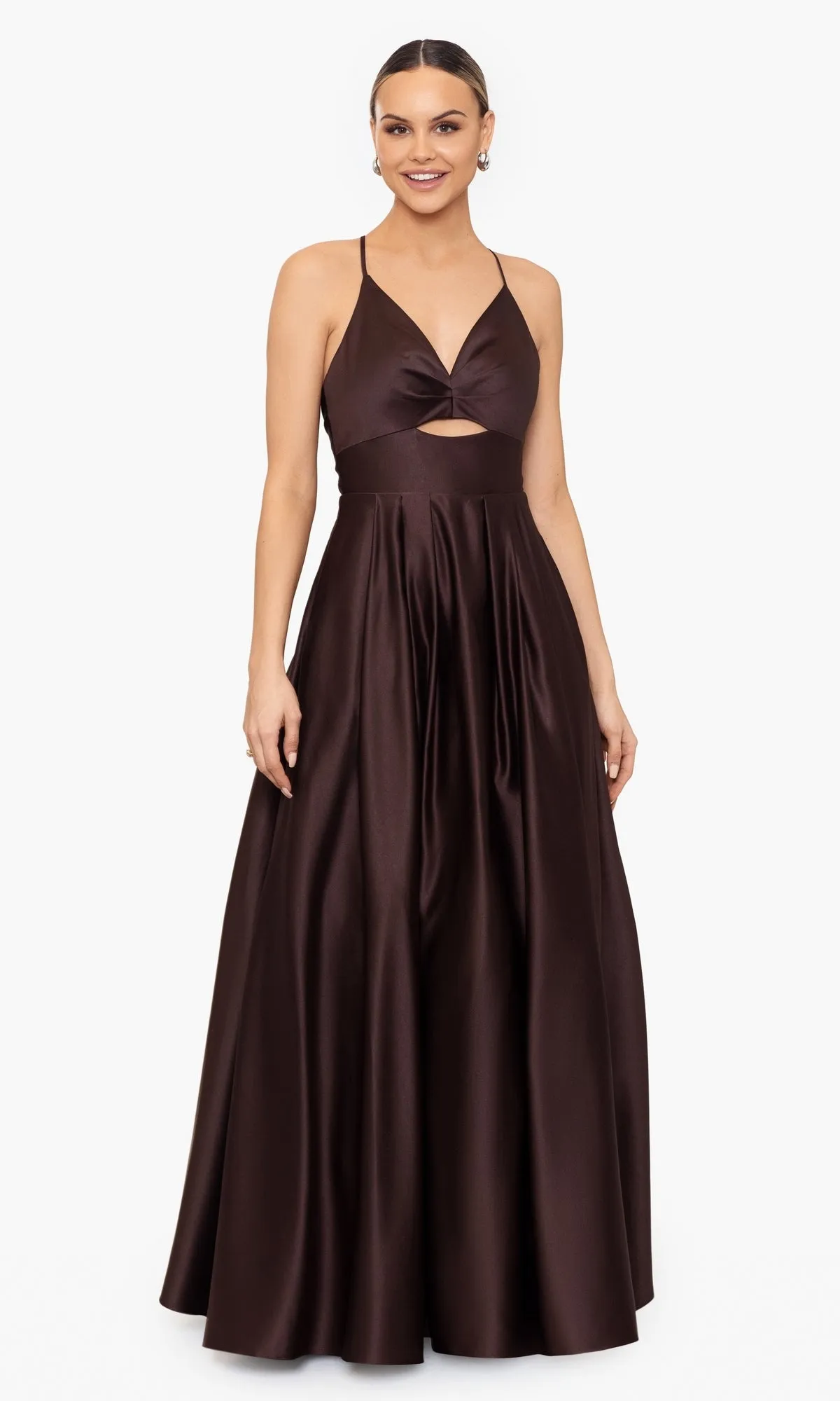 Blondie Nites Long Brown Formal Dress 3803BN sold by PromGirl product image thumbnail 3