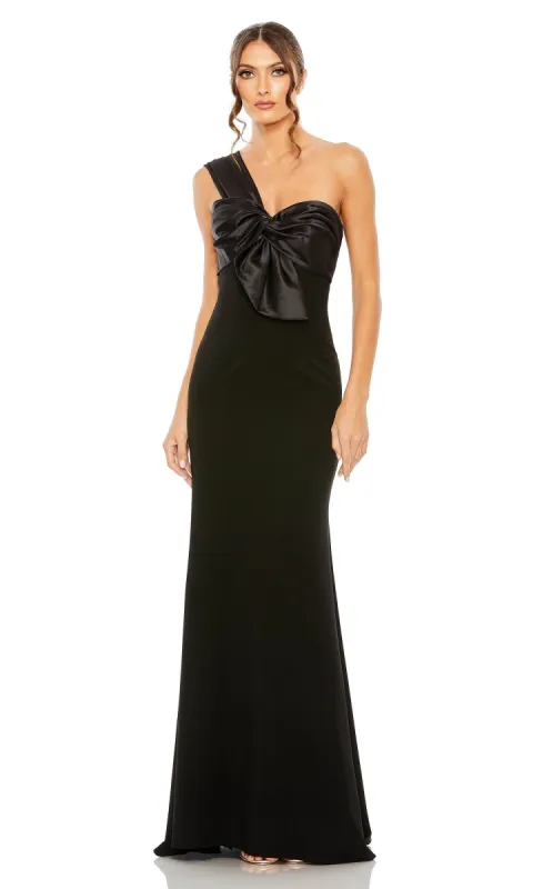 Mac Duggal One-Shoulder Long Bow Prom Dress 49547 sold by PromGirl