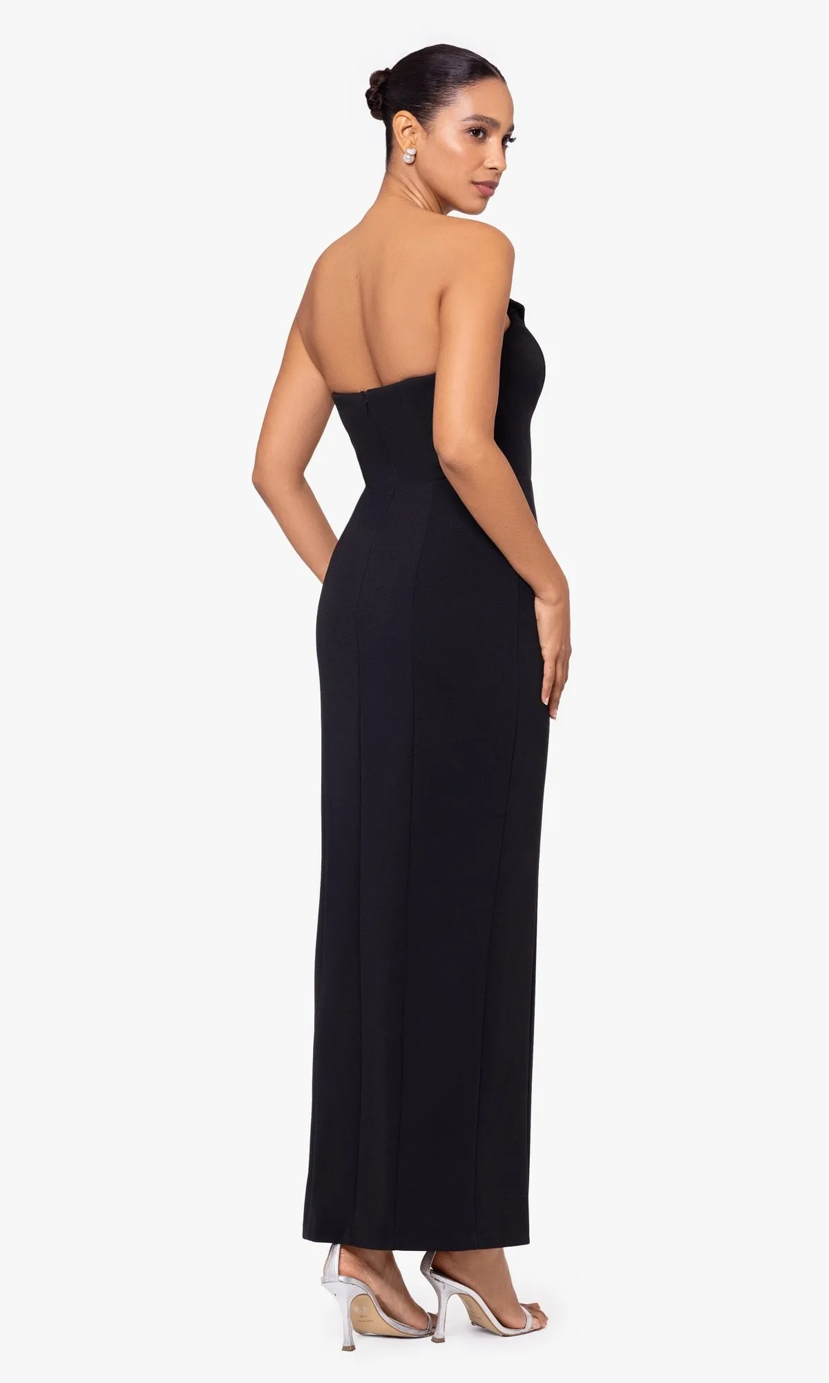 Strapless Long Black Tuxedo Prom Dress A24228 sold by PromGirl product image thumbnail 2