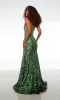 Alyce V-Neck Open-Back Sequin Prom Dress 61564 sold by PromGirl