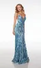 Alyce V-Neck Open-Back Sequin Prom Dress 61564 sold by PromGirl