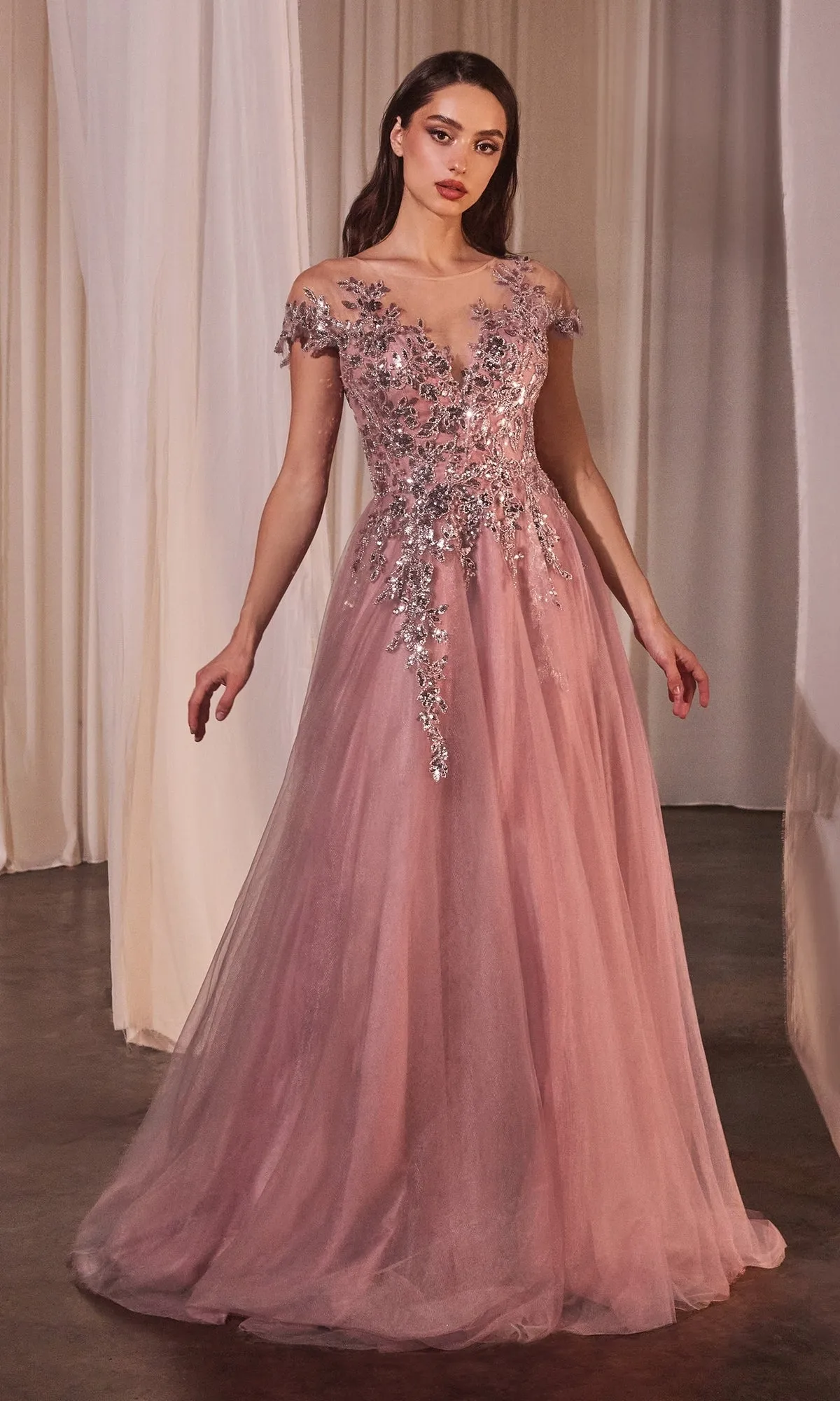 Dusty Rose Prom Ball Gown: Andrea and Leo A1350 sold by PromGirl