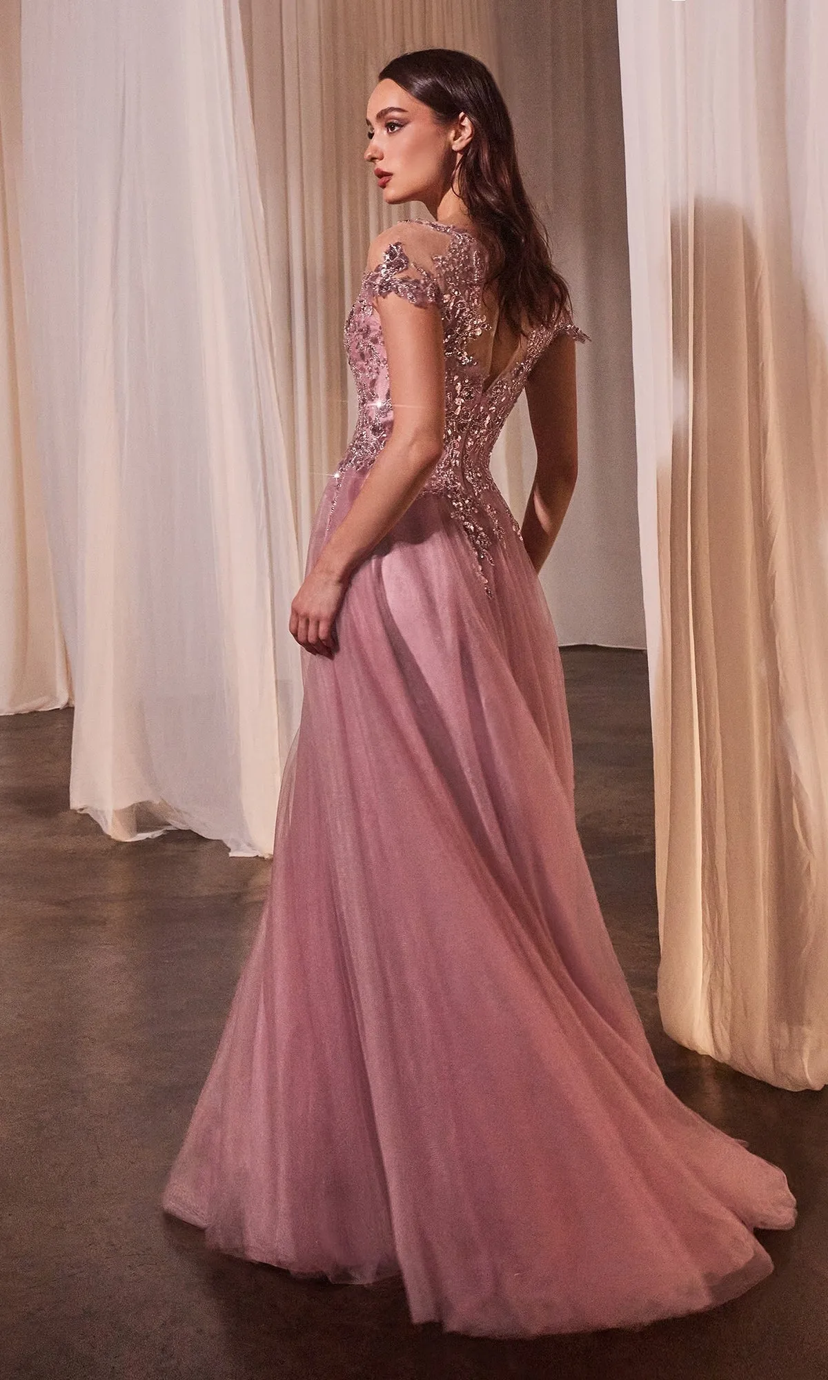 Dusty Rose Prom Ball Gown: Andrea and Leo A1350 sold by PromGirl product image thumbnail 2