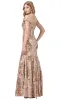 Sequin-Print Off-the-Shoulder Long Formal Gown sold by PromGirl
