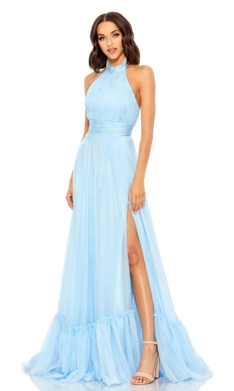 Open-Back Halter Formal Dress: Mac Duggal 67816 sold by PromGirl