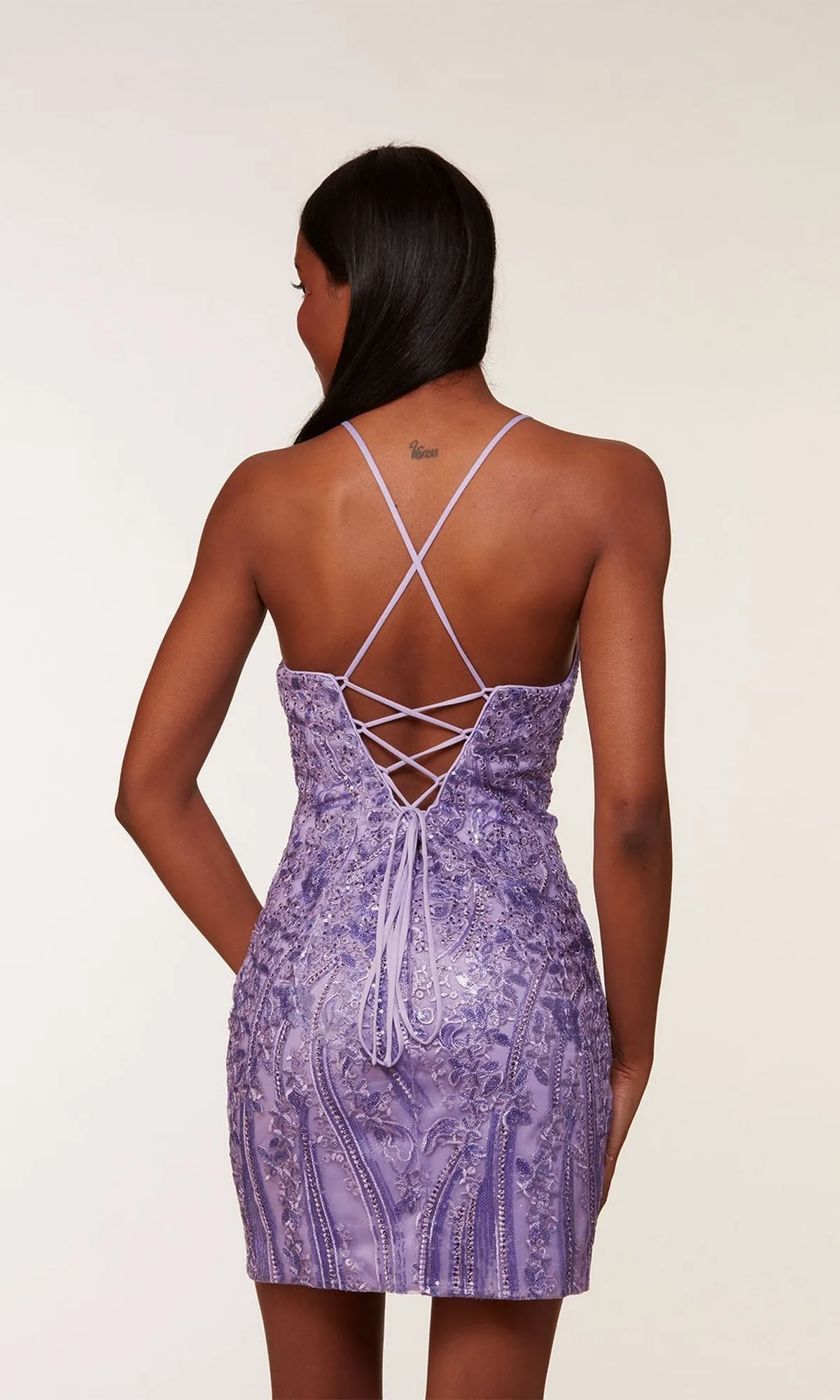 Beaded Embroidered Short Homecoming Dress 4615 sold by PromGirl product image thumbnail 2