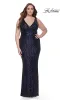 La Femme Plus-Size Long Sequin Prom Dress 32016 sold by PromGirl