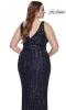 La Femme Plus-Size Long Sequin Prom Dress 32016 sold by PromGirl