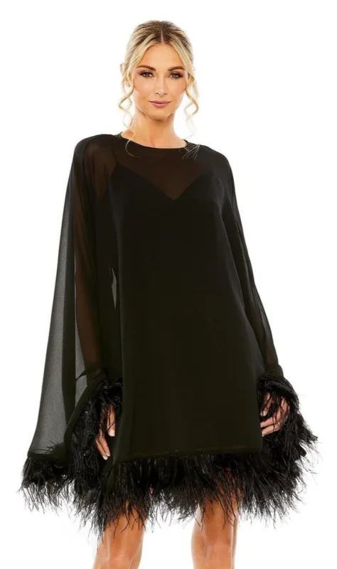 Short Trapeze Party Dress: Mac Duggal 11622 sold by PromGirl