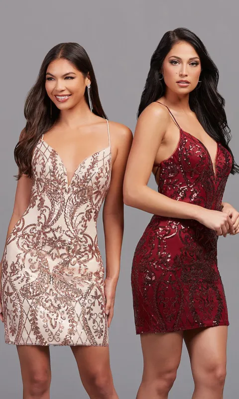 PromGirl Short Backless Sequin Prom Dress sold by PromGirl