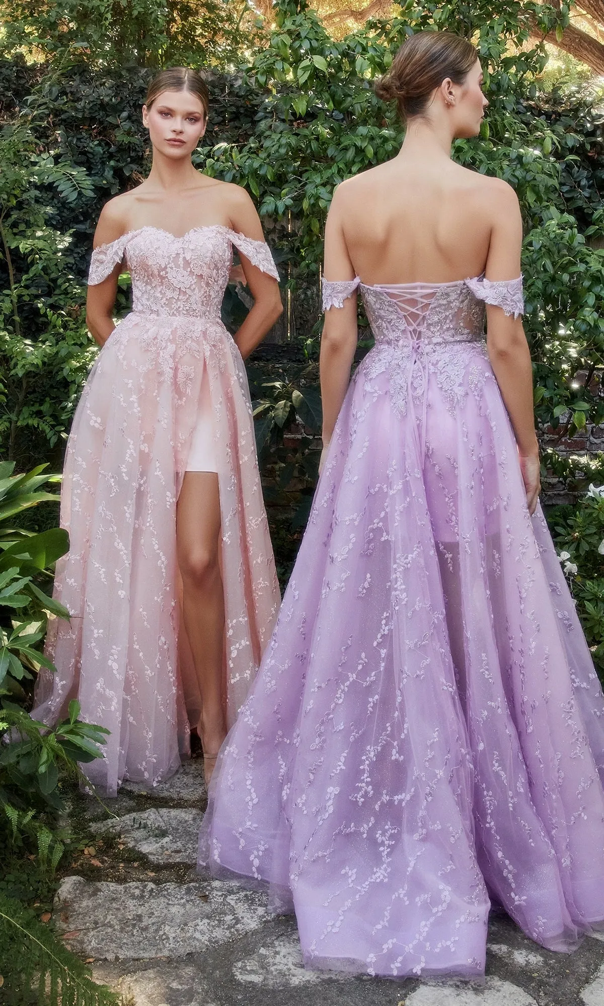 Short Formal Dress with Long Overskirt A1207 sold by PromGirl product image thumbnail 2