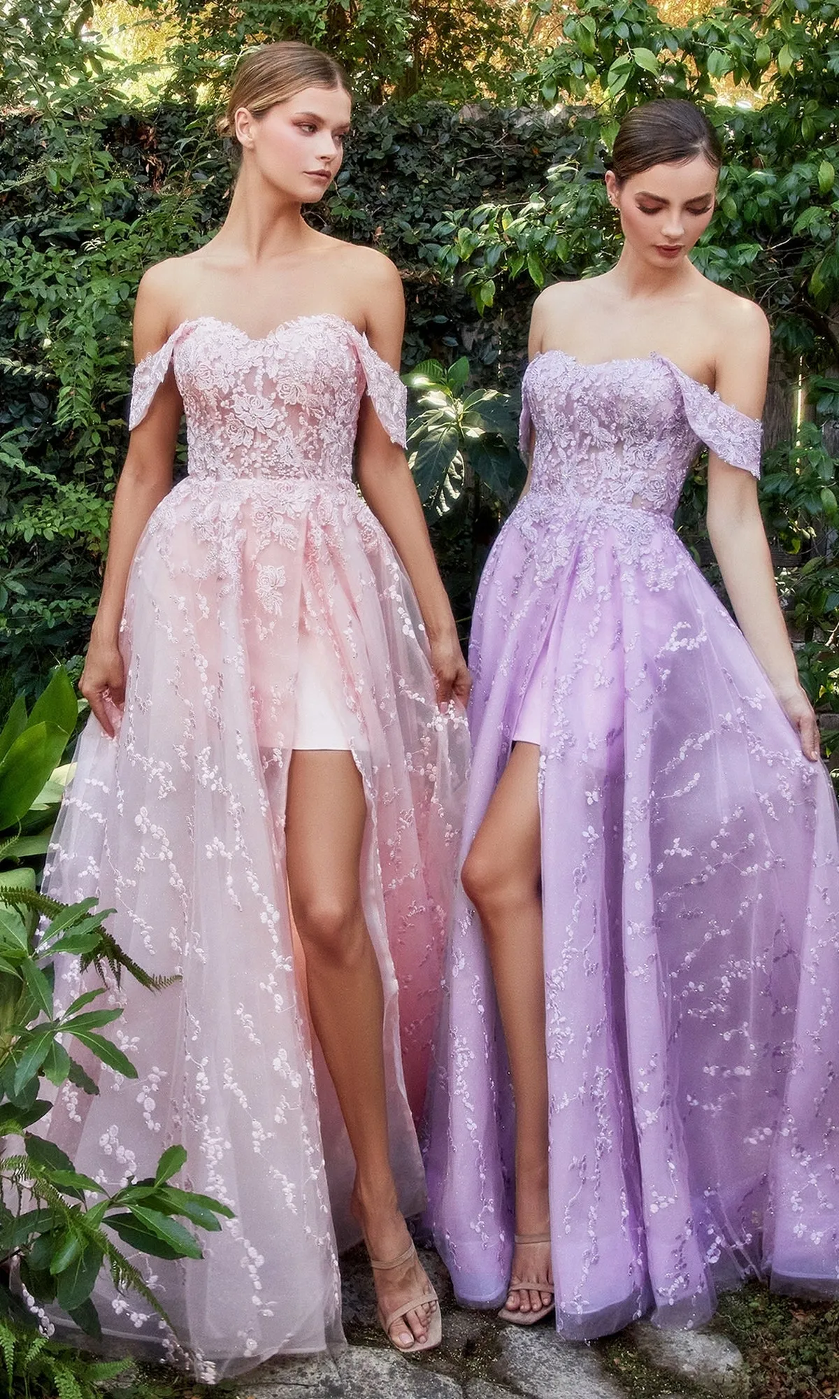 Short Formal Dress with Long Overskirt A1207 sold by PromGirl product image thumbnail 4