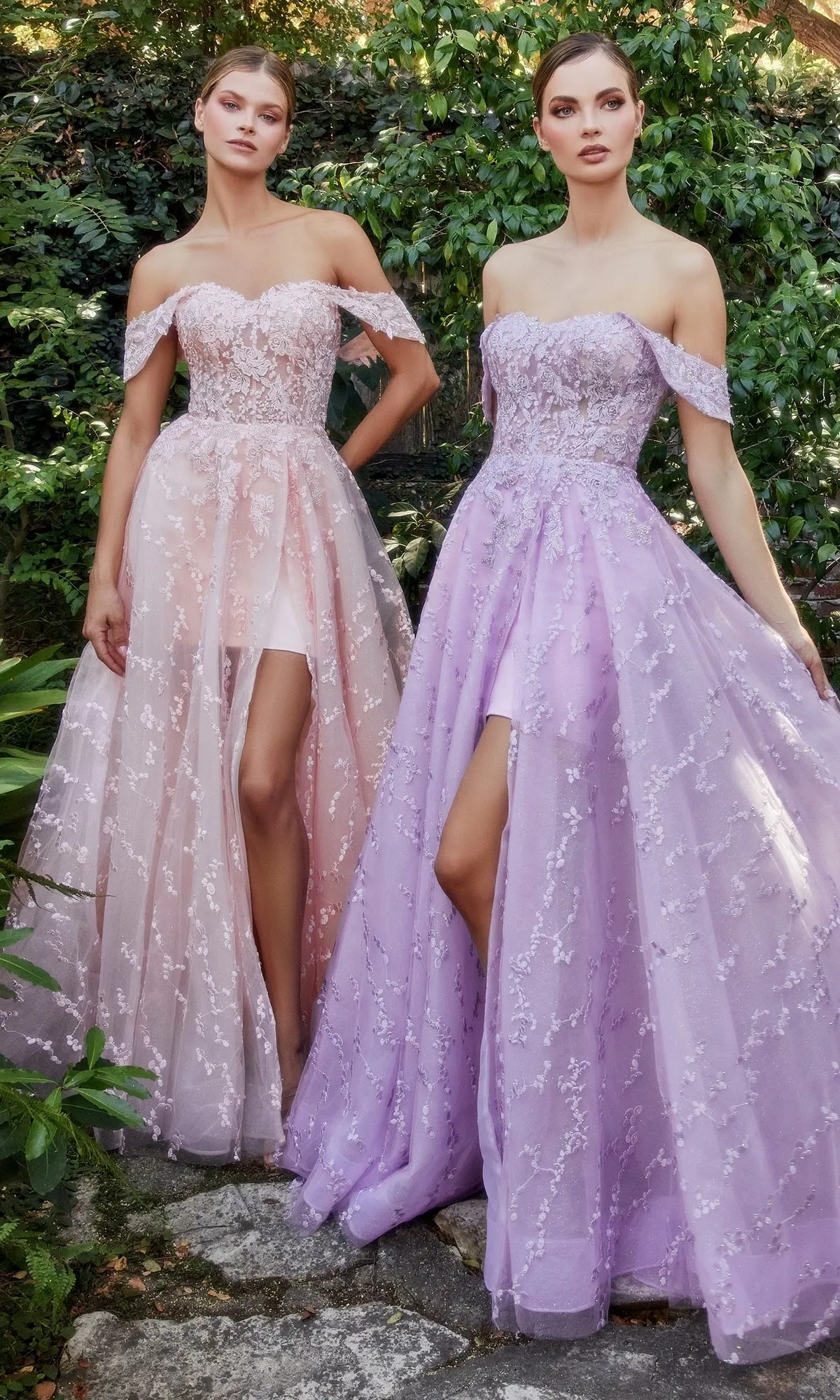 Short Formal Dress with Long Overskirt A1207 sold by PromGirl